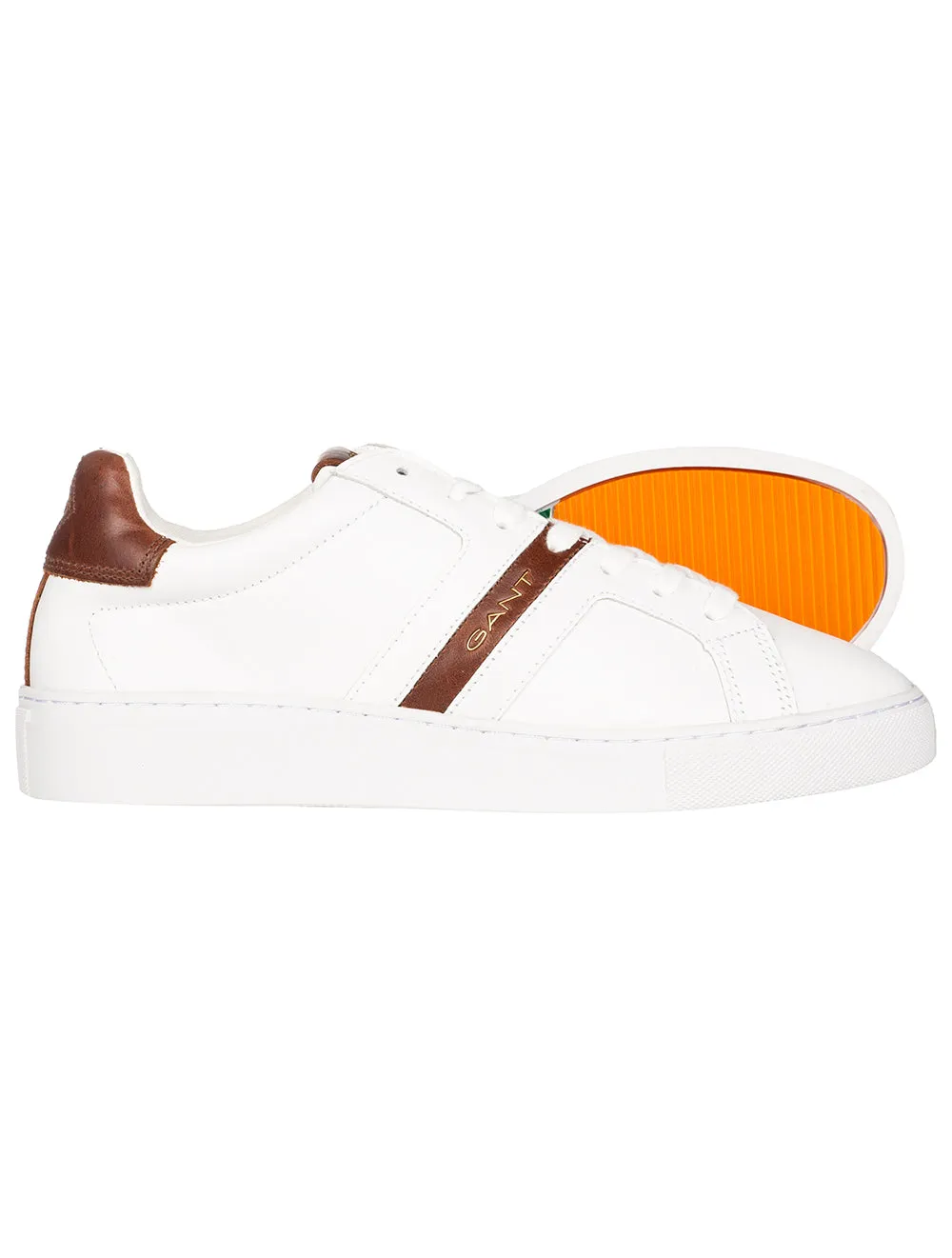 McJulien Basket en Cuir Blanc Cognac