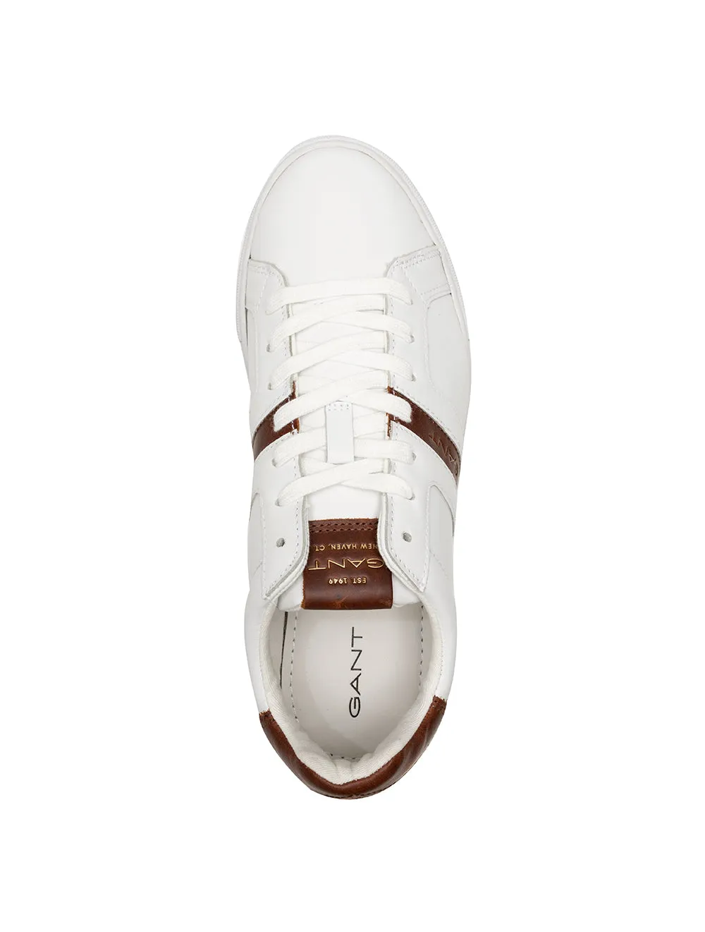 McJulien Basket en Cuir Blanc Cognac