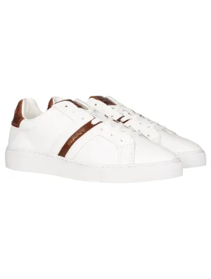 McJulien Basket en Cuir Blanc Cognac