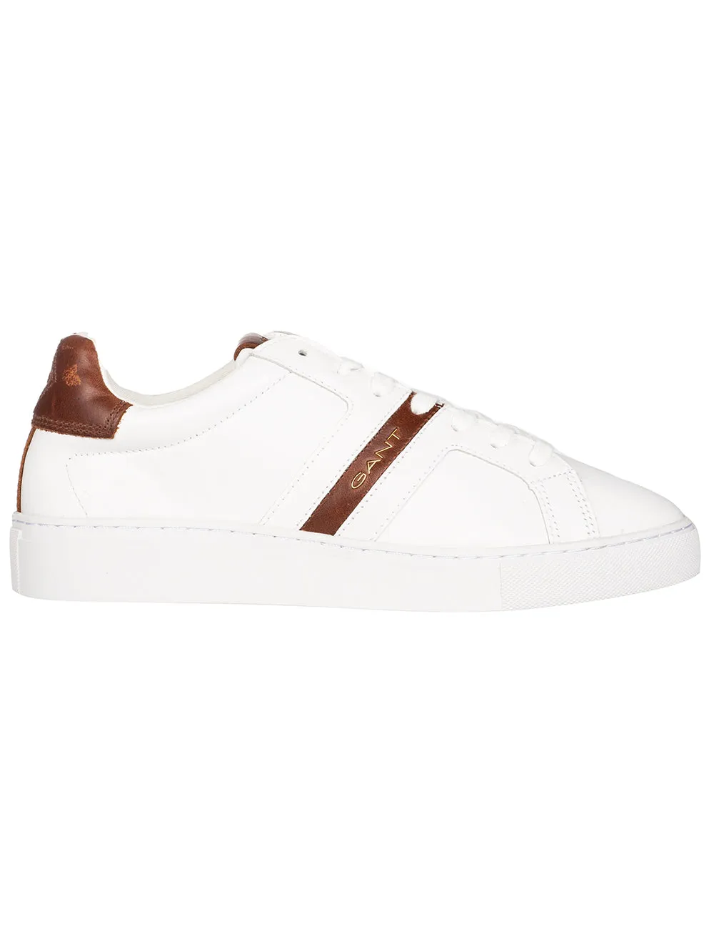 McJulien Basket en Cuir Blanc Cognac