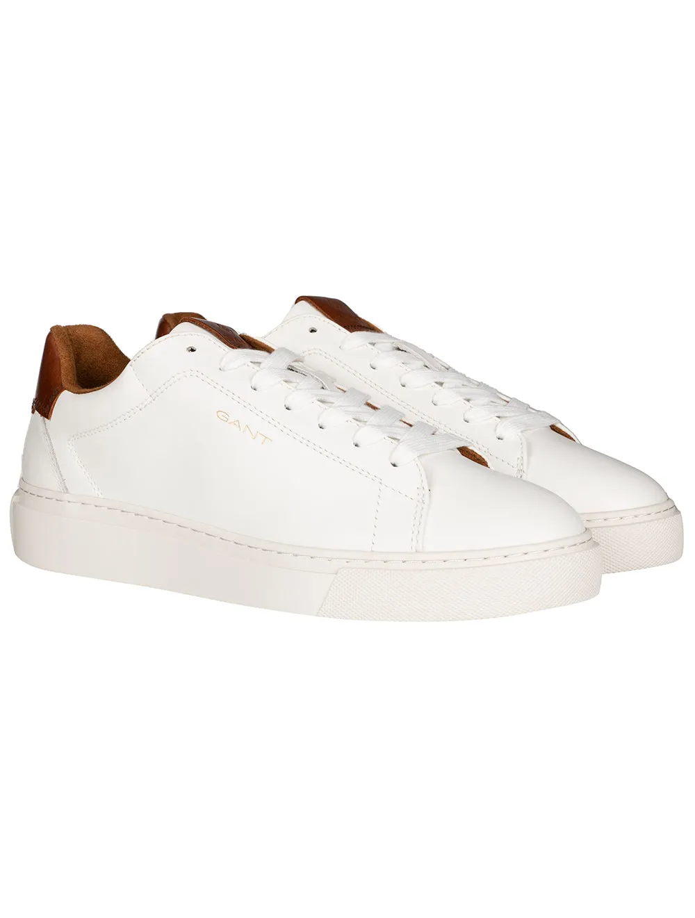 McJulien Sneakers en Cuir Blanc Cognac
