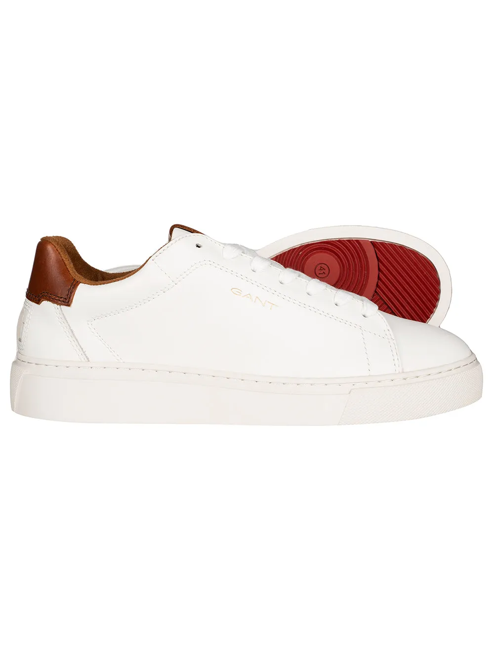 McJulien Sneakers en Cuir Blanc Cognac