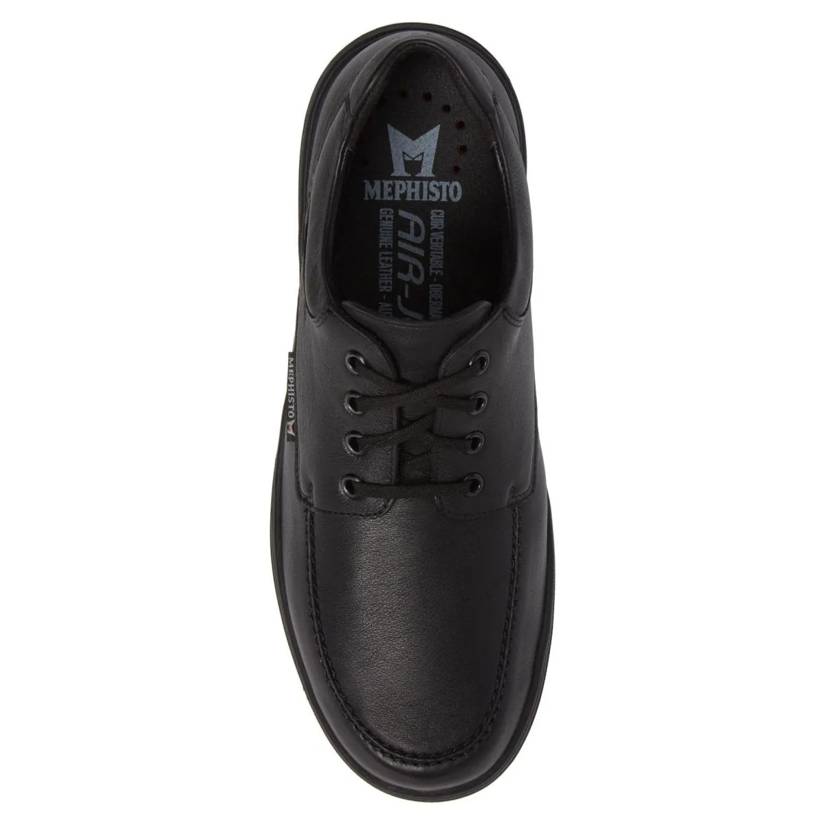 Mephisto DoukHydroProtect Derby à Bout Rond Homme Noir Imperméable