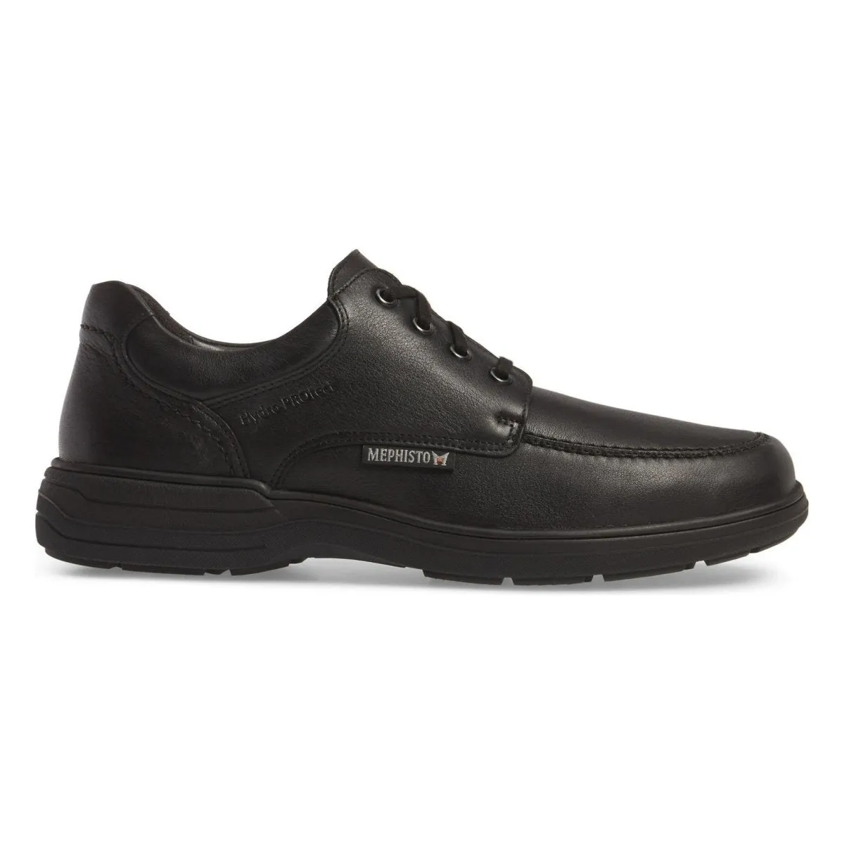 Mephisto DoukHydroProtect Derby à Bout Rond Homme Noir Imperméable