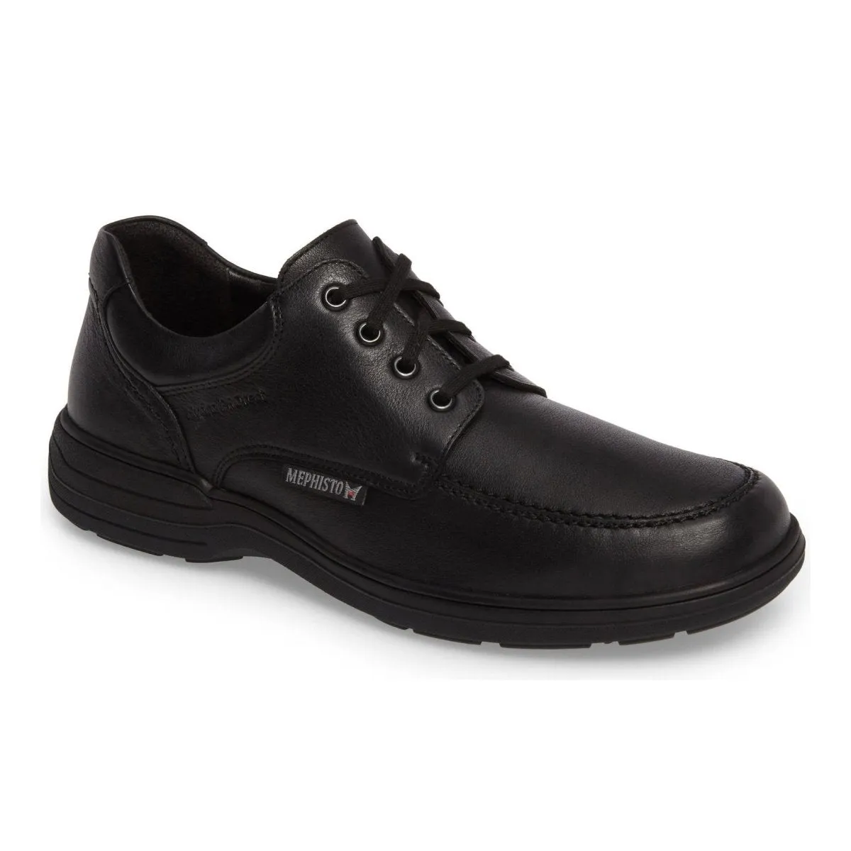 Mephisto DoukHydroProtect Derby à Bout Rond Homme Noir Imperméable