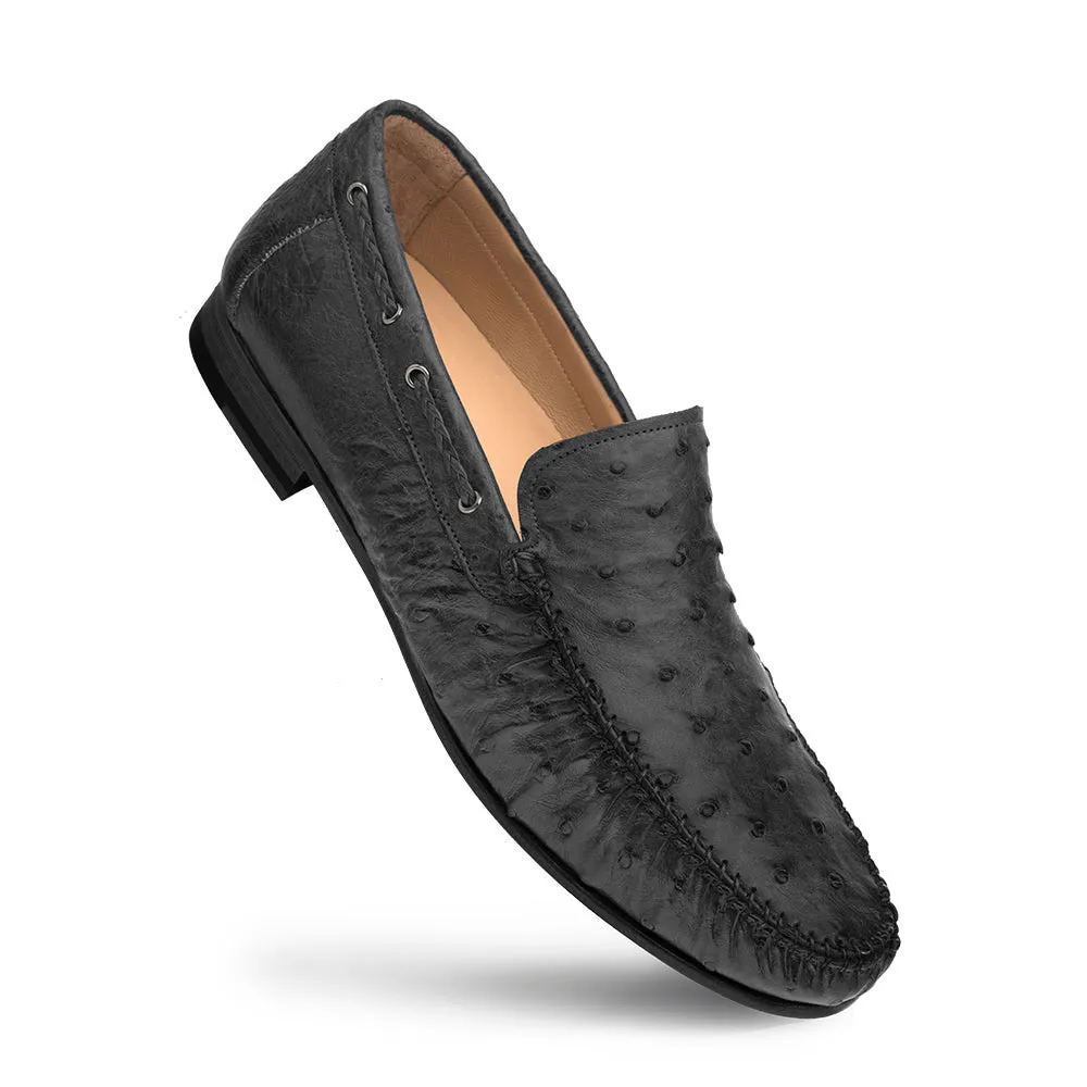 Mocassin habillé en autruche Mezlan Noir