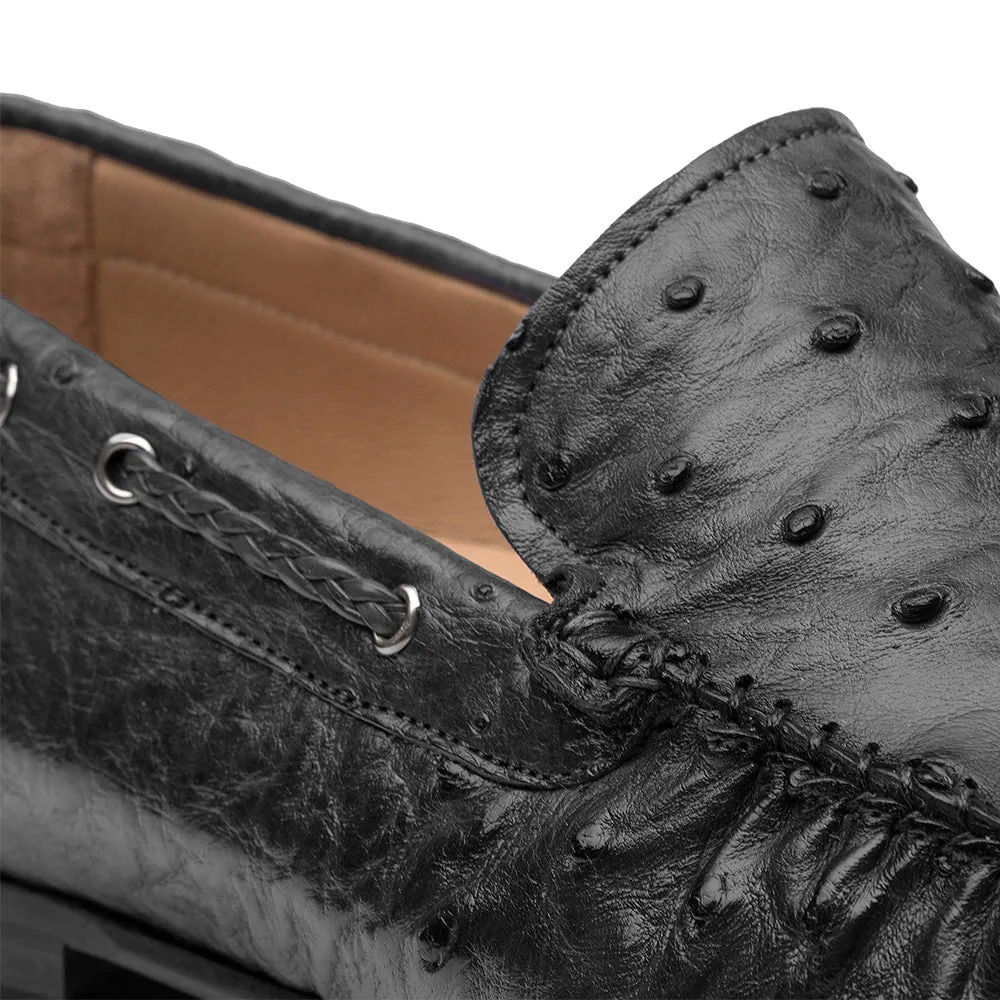 Mocassin habillé en autruche Mezlan Noir