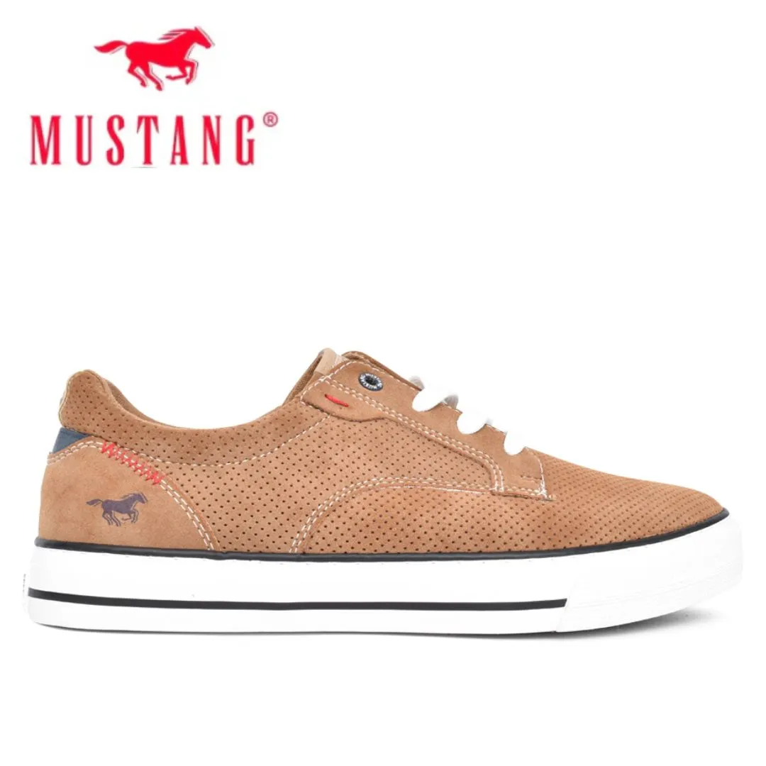 Mustang Lightweight Tan Trainers Marron