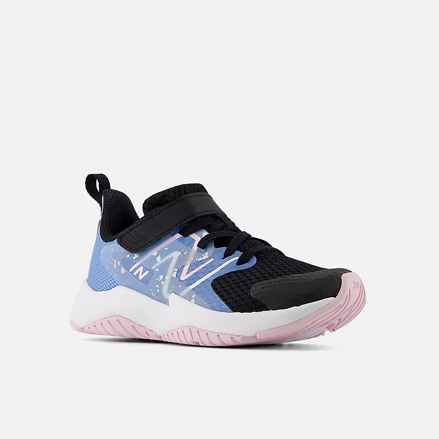 New Balance Chaussure de Sport pour Enfants Noir/Laguna Rave Run V2 A/C