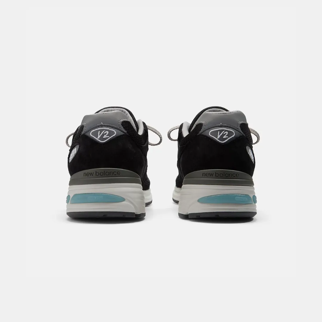 New Balance Fabriqué au Royaume-Uni 991v2 Noir Perle Fumée & Argent