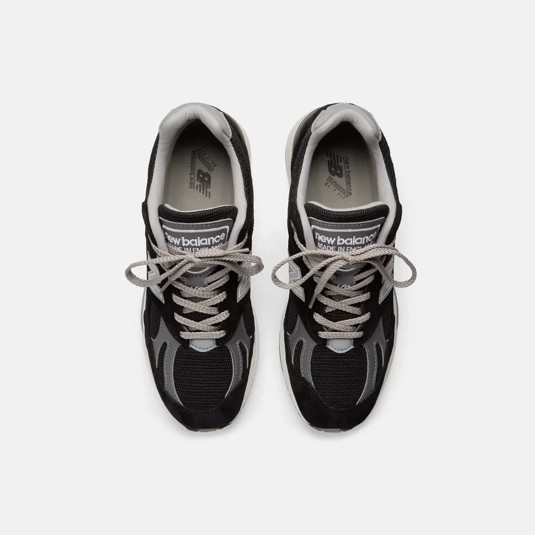 New Balance Fabriqué au Royaume-Uni 991v2 Noir Perle Fumée & Argent