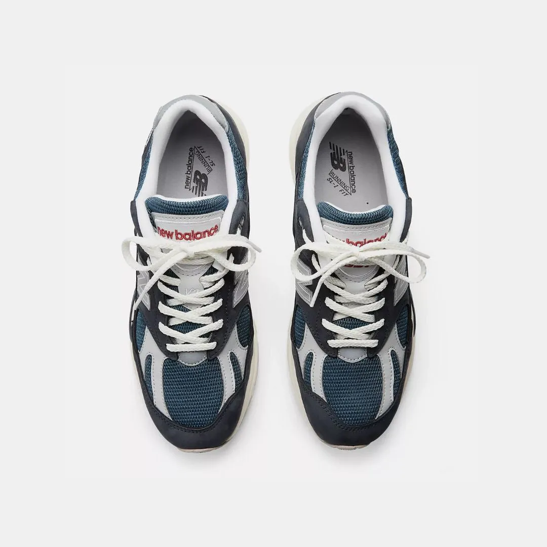 New Balance Fabriqué au Royaume-Uni 991v2 Bleu Marine Perle Fumée & Argent