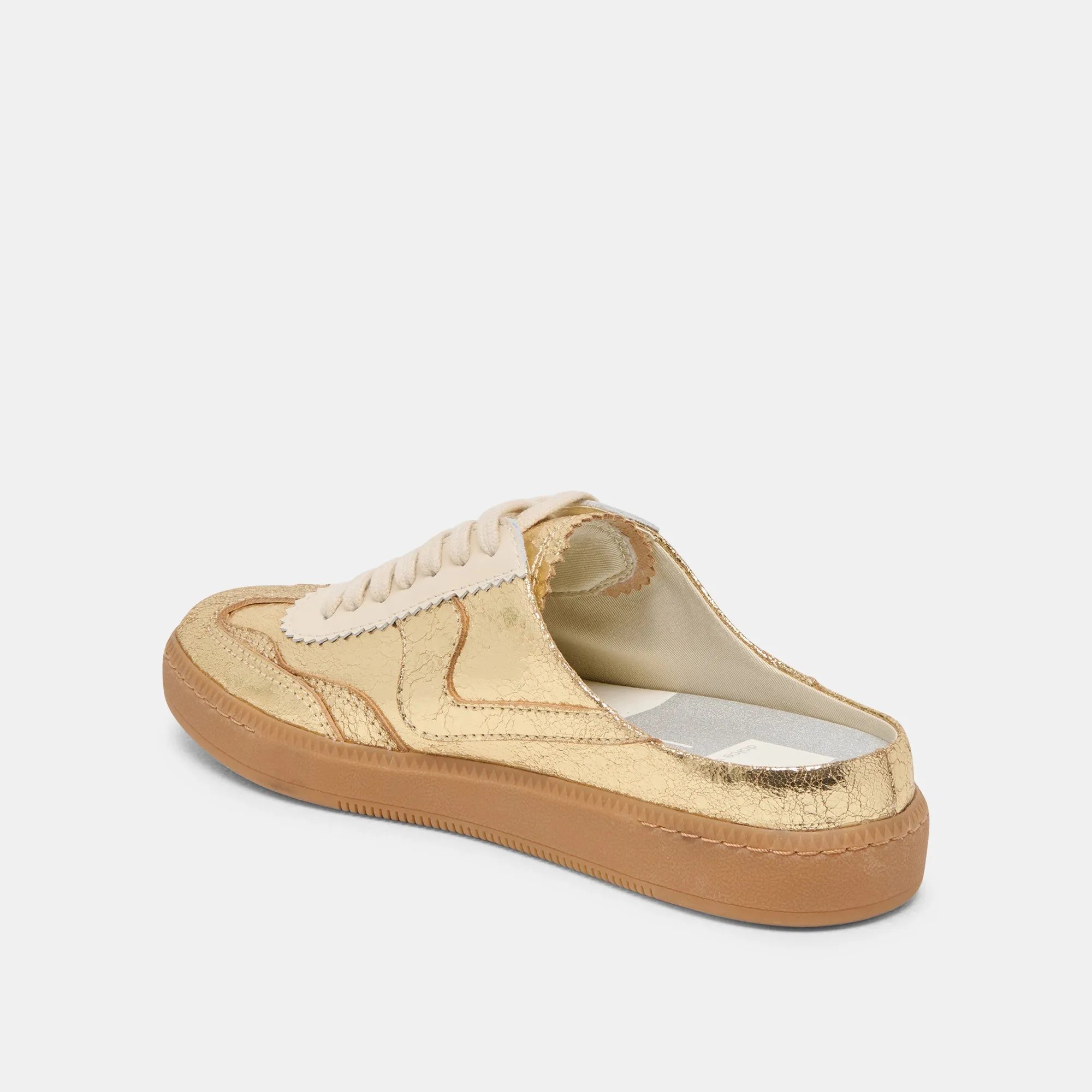 NOTICE SLIDE SNEAKERS CUIR DORÉ VIEILLI