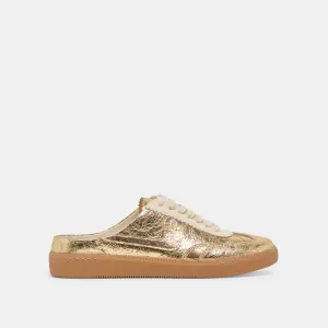 NOTICE SLIDE SNEAKERS CUIR DORÉ VIEILLI