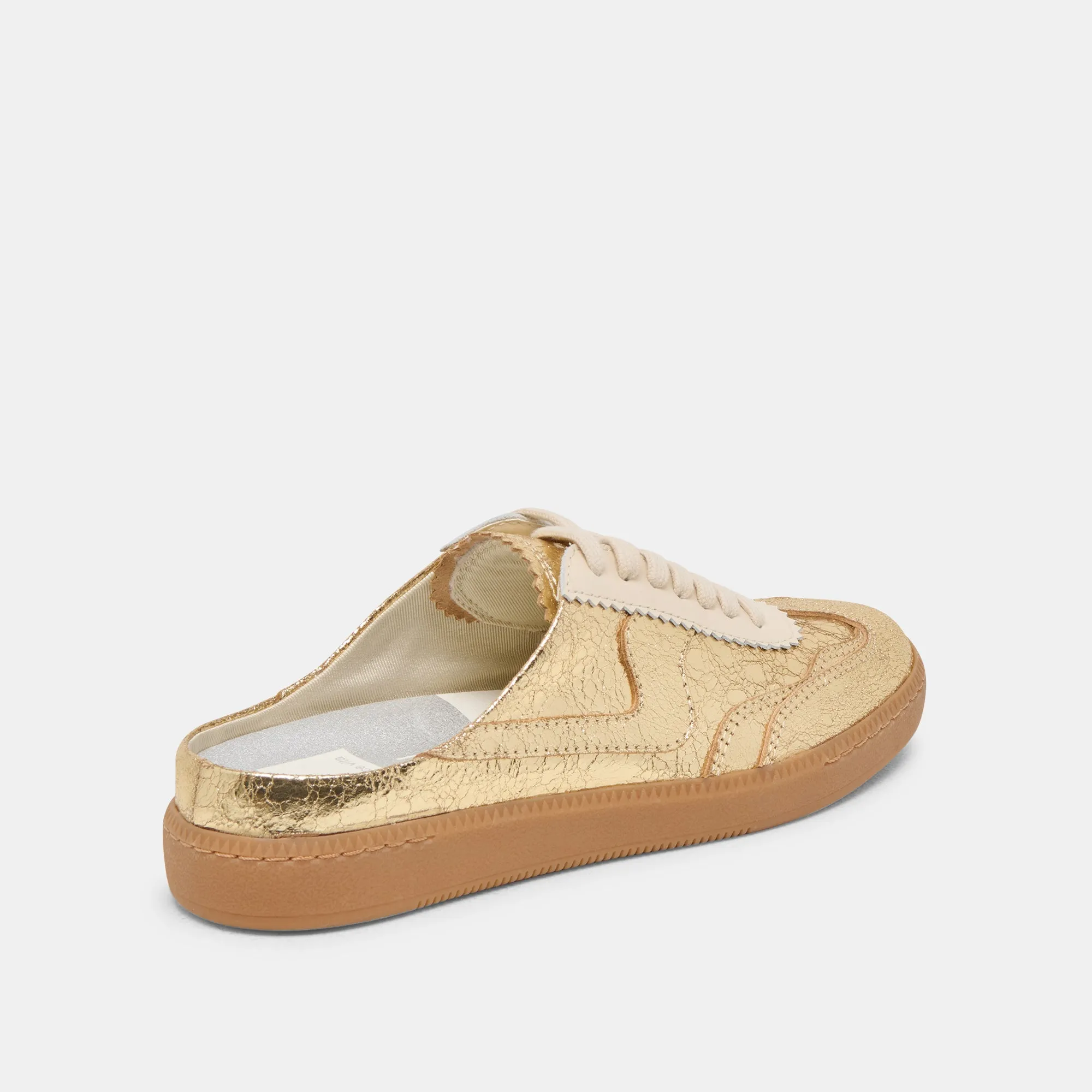 NOTICE SLIDE SNEAKERS CUIR DORÉ VIEILLI