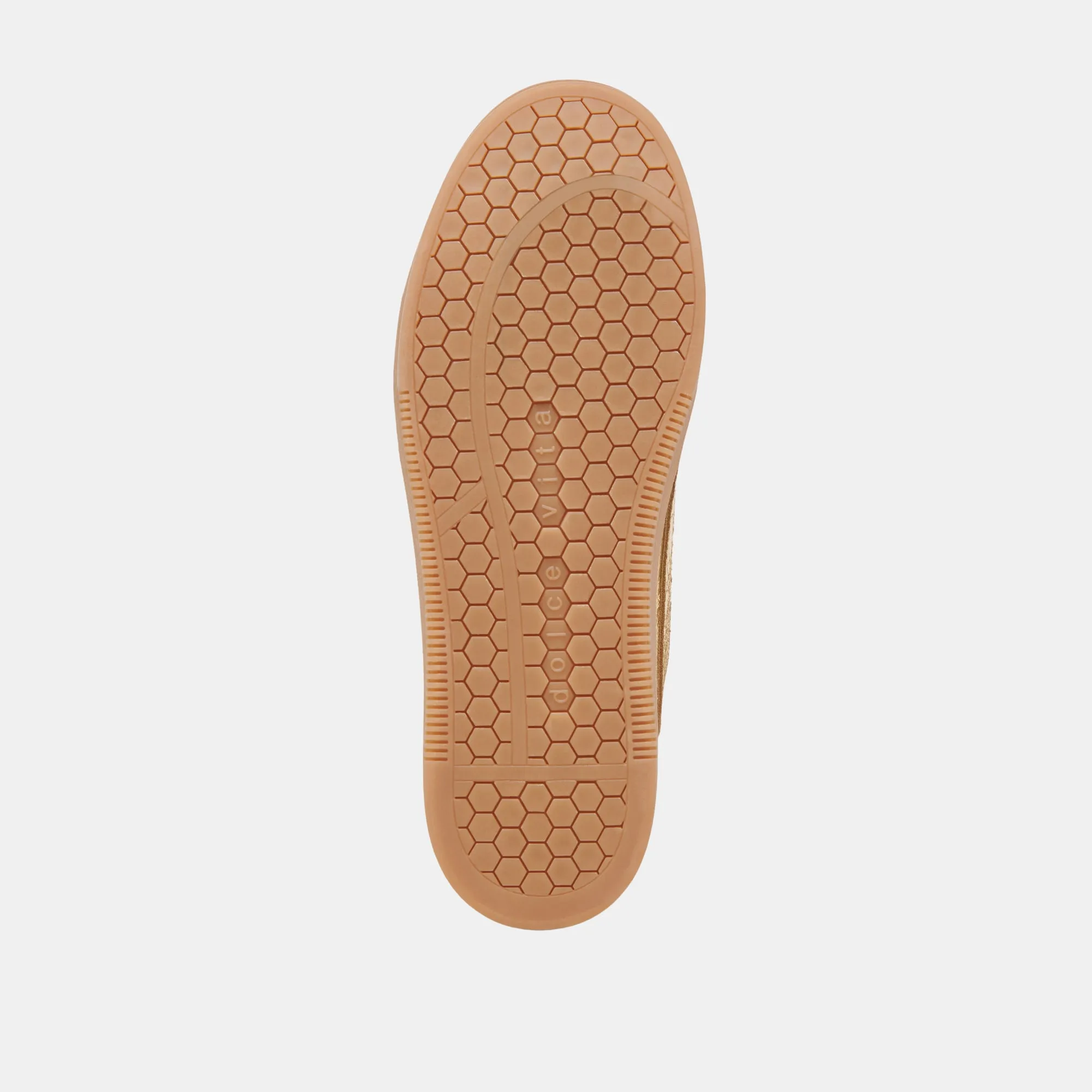 NOTICE SLIDE SNEAKERS CUIR DORÉ VIEILLI