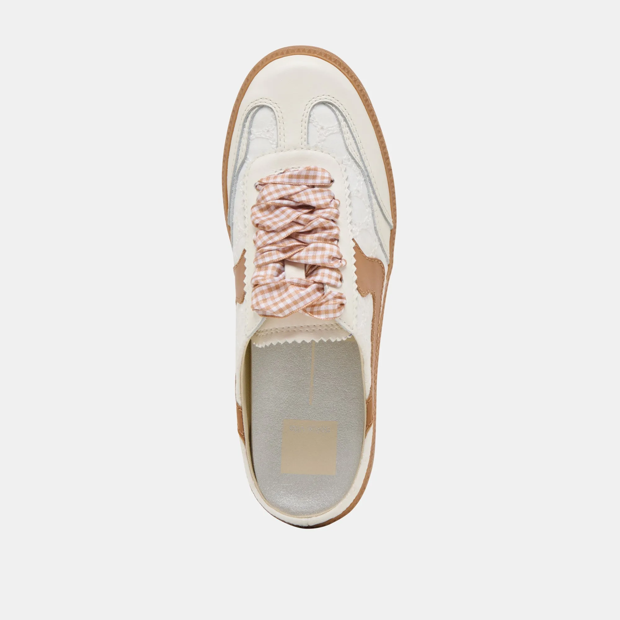 NOTICE SLIDE SNEAKERS BLANC À ŒILLETS ROSES