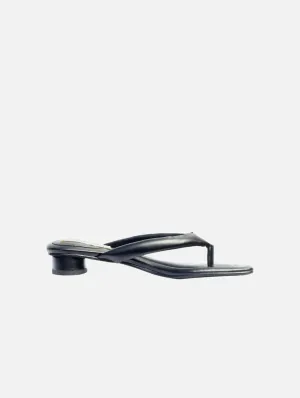 Olivia Mules à bouts ouverts en simili cuir vegan | Noir