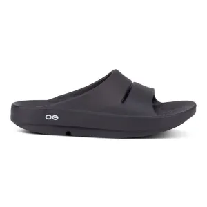 OOFOS OOahh Slide en caoutchouc noir pour hommes