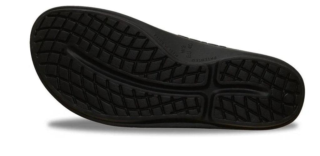OOFOS Ooahh Slide Sandales à Enfiler Hommes Noir 1100BLK