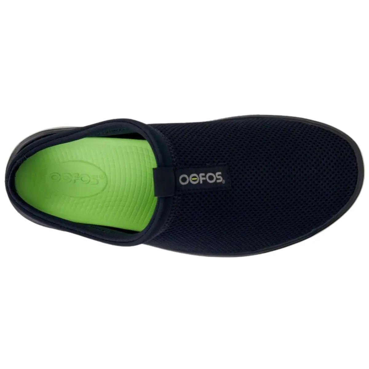 OOFOS Femme Oocoozie Sport Mule Noir Maillé