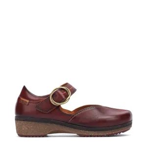 Pikolinos Femme Granada Escarpins Mary-Jane en Cuir Arcilla Bourgogne