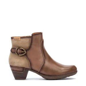 Bottes cheville en cuir Rotterdam à fermeture latérale pour femme Pikolinos en beige Siena