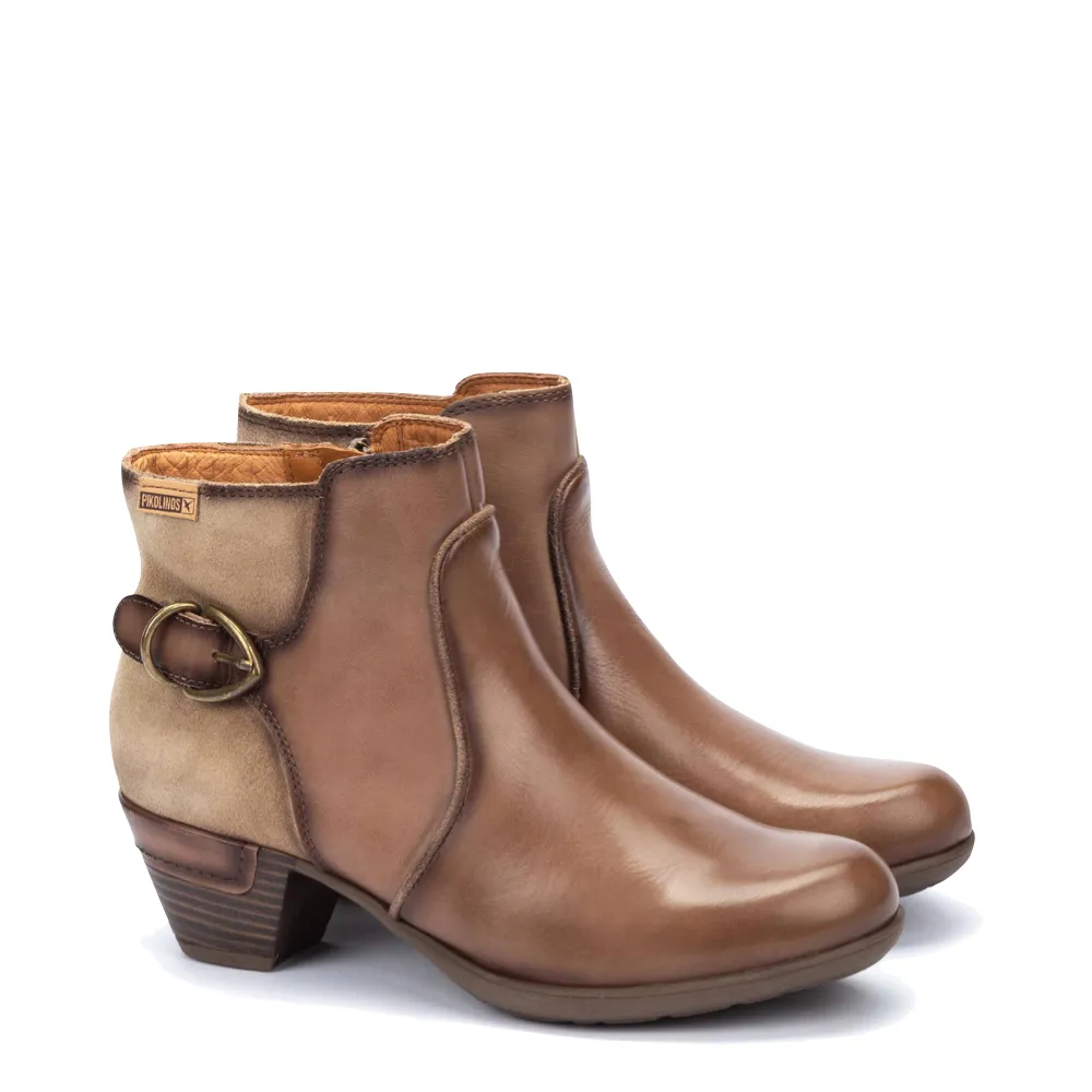 Bottes cheville en cuir Rotterdam à fermeture latérale pour femme Pikolinos en beige Siena