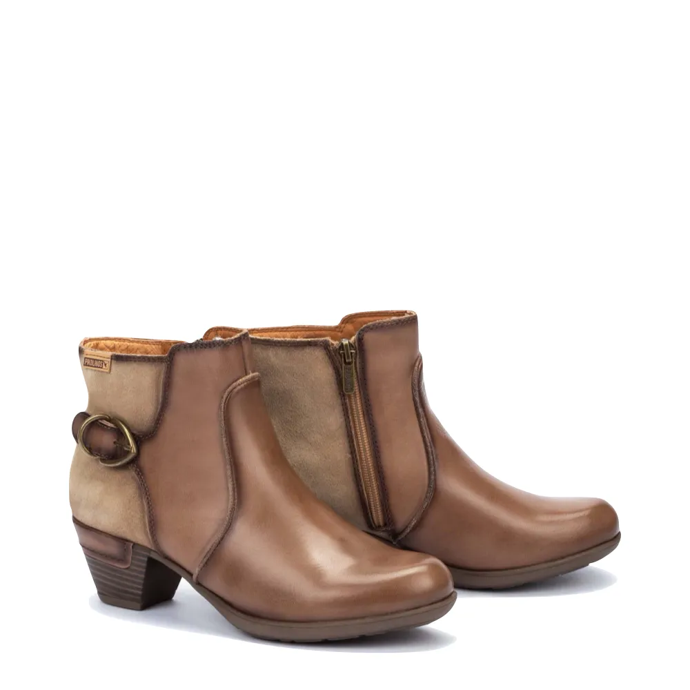 Bottes cheville en cuir Rotterdam à fermeture latérale pour femme Pikolinos en beige Siena