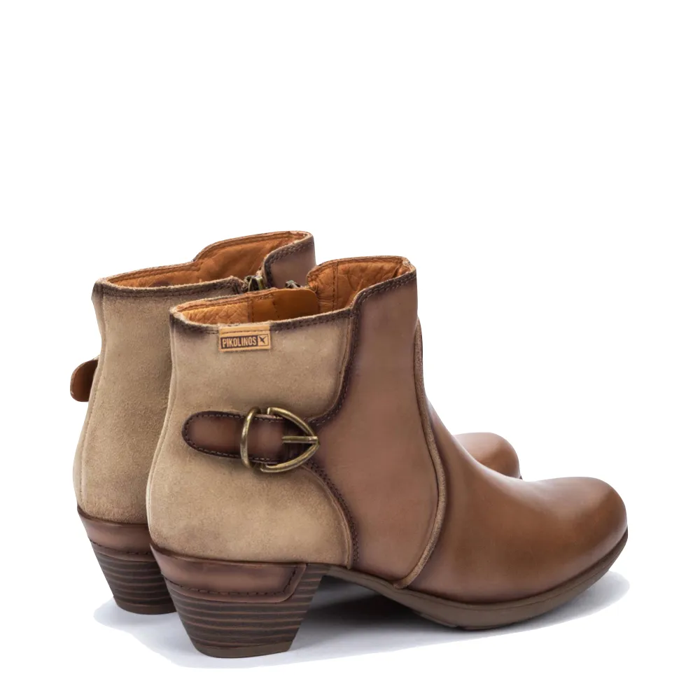 Bottes cheville en cuir Rotterdam à fermeture latérale pour femme Pikolinos en beige Siena
