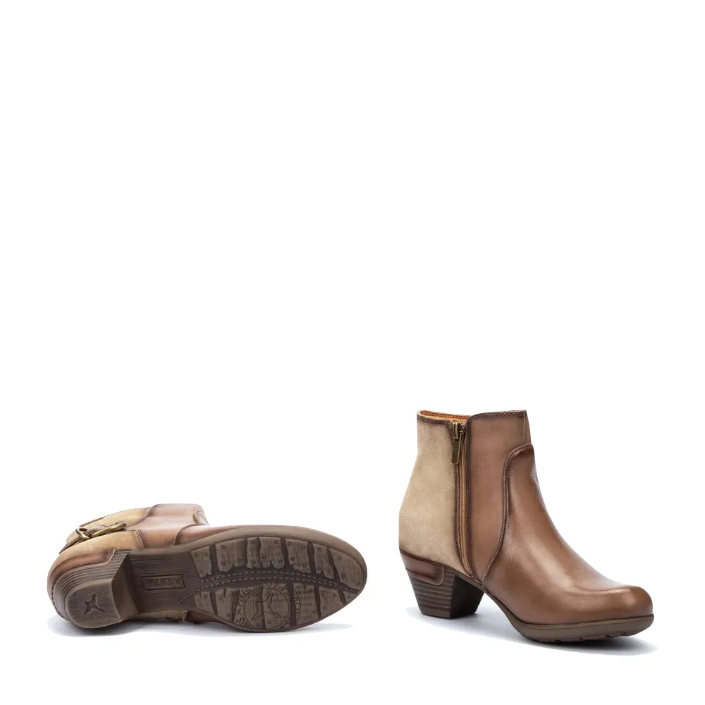 Bottes cheville en cuir Rotterdam à fermeture latérale pour femme Pikolinos en beige Siena