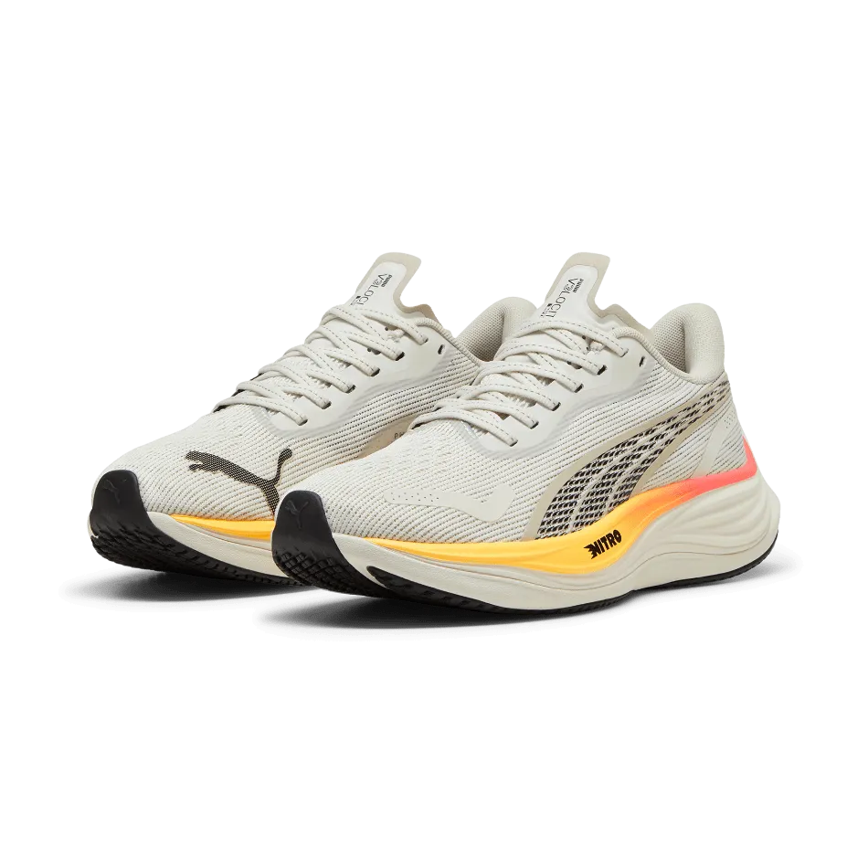 Chaussures de course Puma Velocity Nitro 3 pour femme Gris vapeur Sun Stream-Sunset Glow - AW24