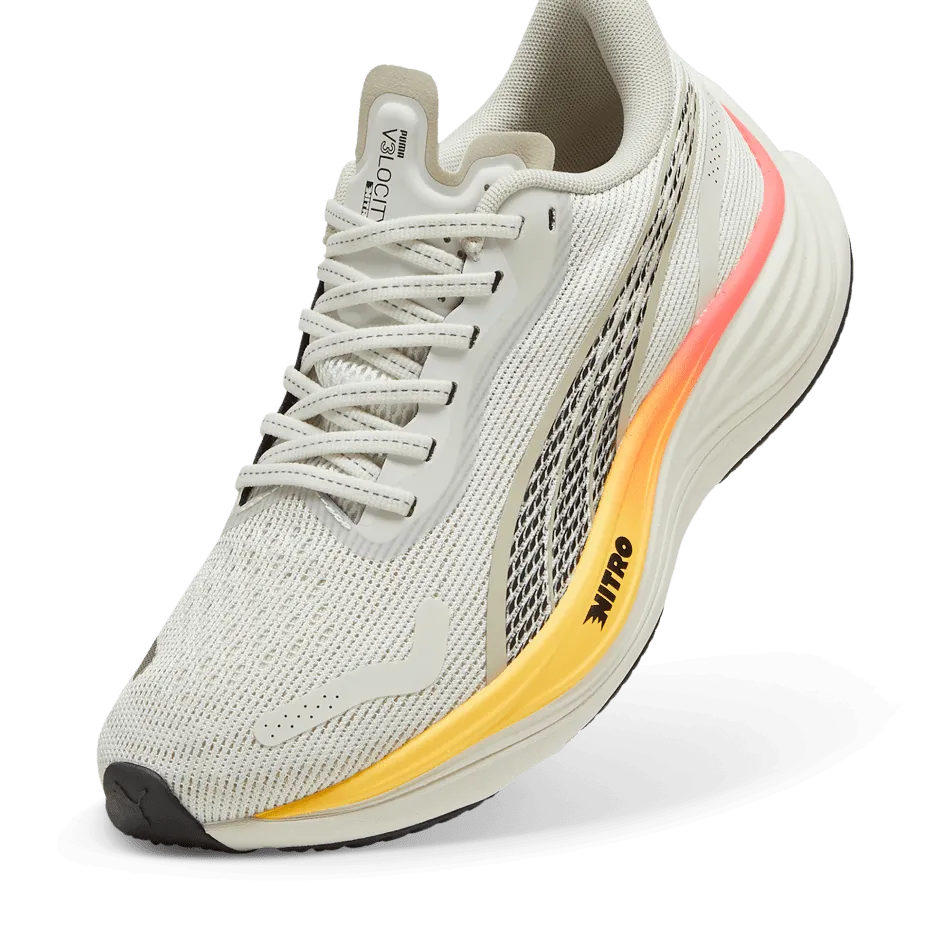 Chaussures de course Puma Velocity Nitro 3 pour femme Gris vapeur Sun Stream-Sunset Glow - AW24
