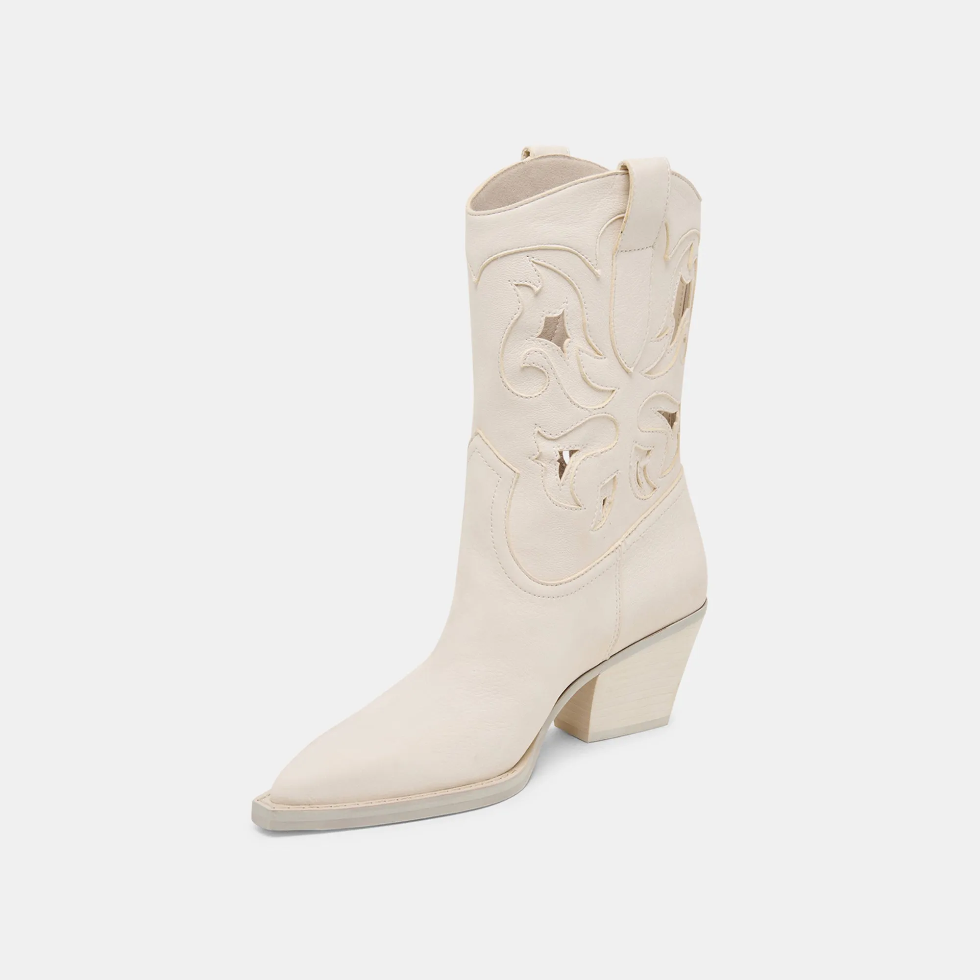 RAVENA BOTTES OFF WHITE NUBUCK