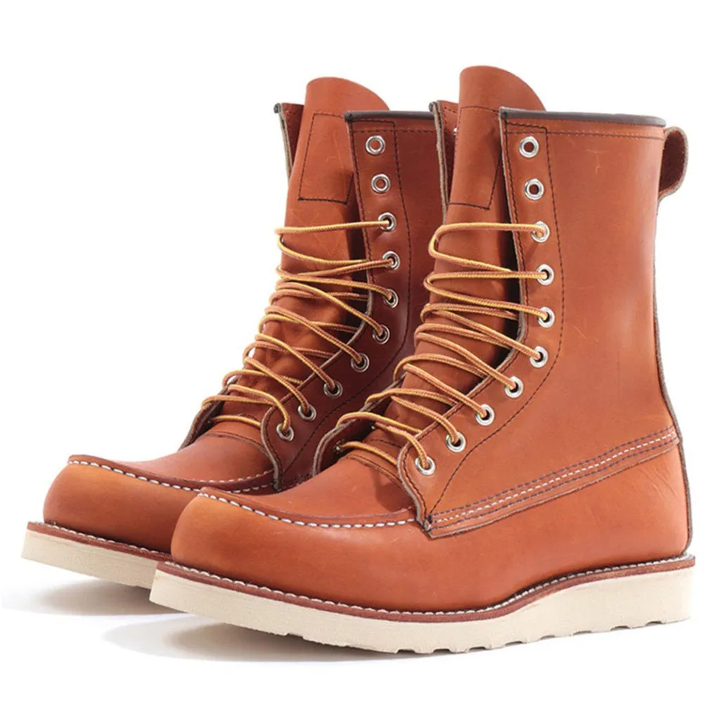 Bottes Homme Moc Toe Red Wing Classic Prairie 877 en Cuir 8 Pouces