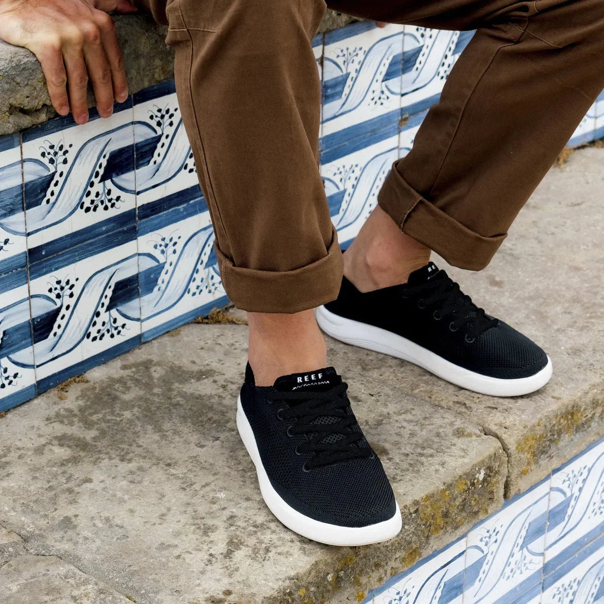 Chaussures de coussin Neptune Reef Swellsole - Noir Blanc