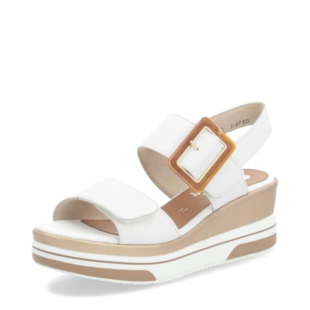 Sandale à plateforme Sabine 50 pour femme en blanc Weiss
