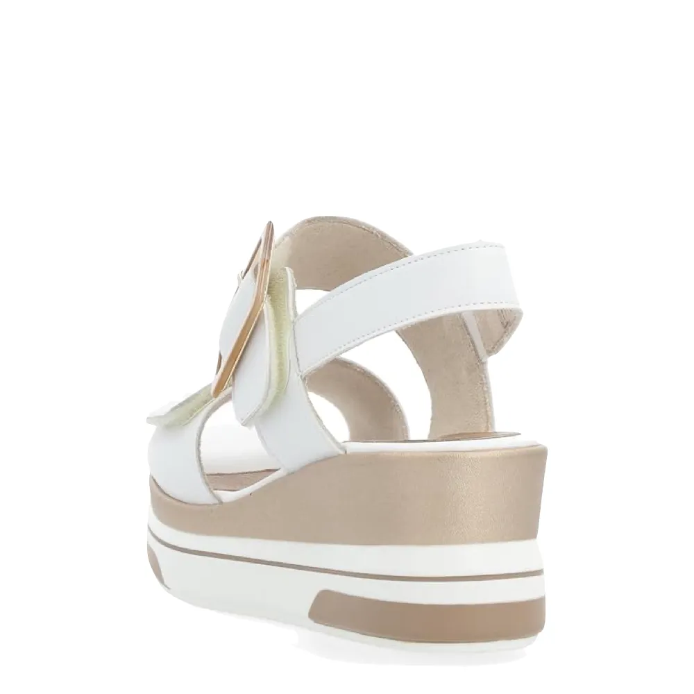Sandale à plateforme Sabine 50 pour femme en blanc Weiss