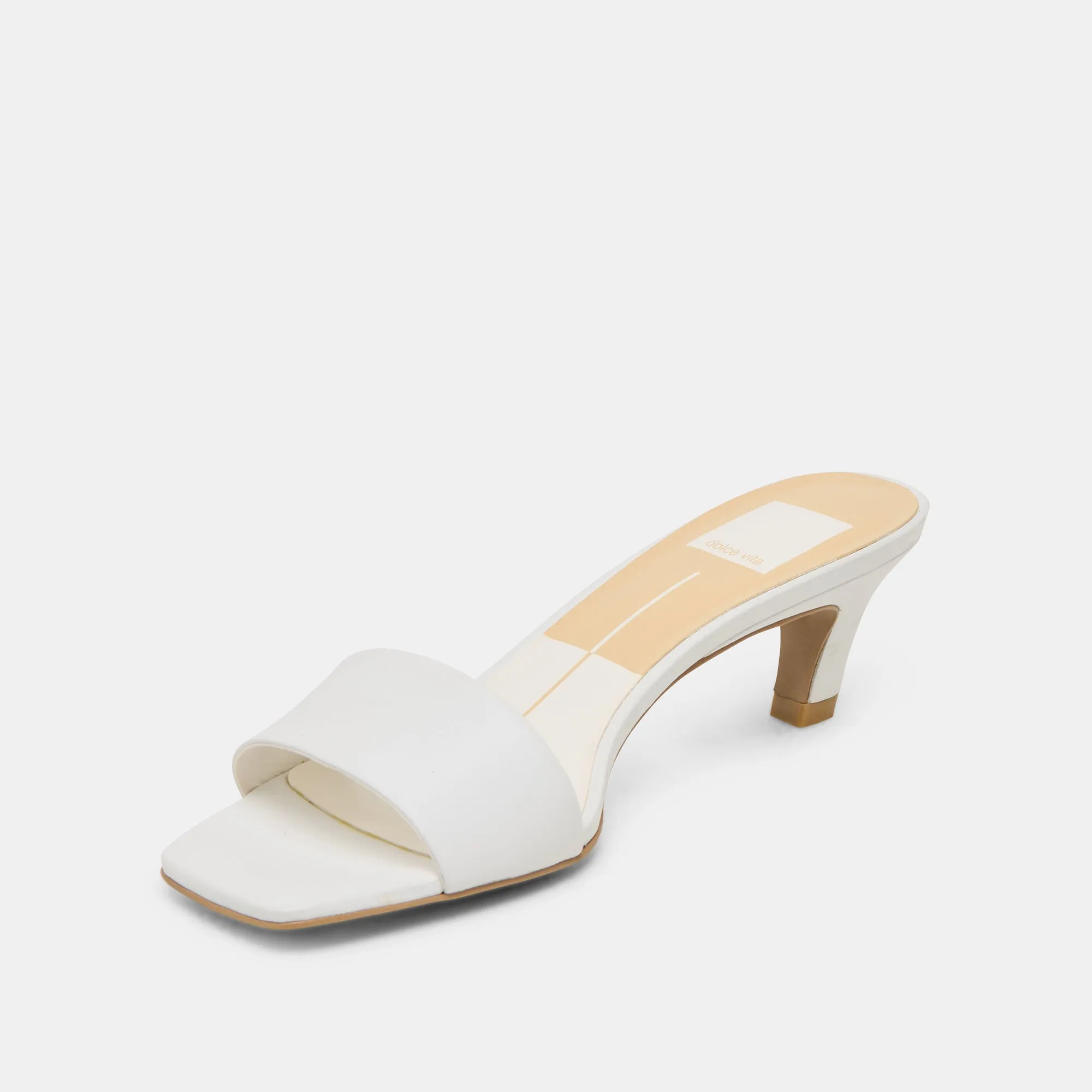REXA TALONS VÉRITABLE CUIR BLANC