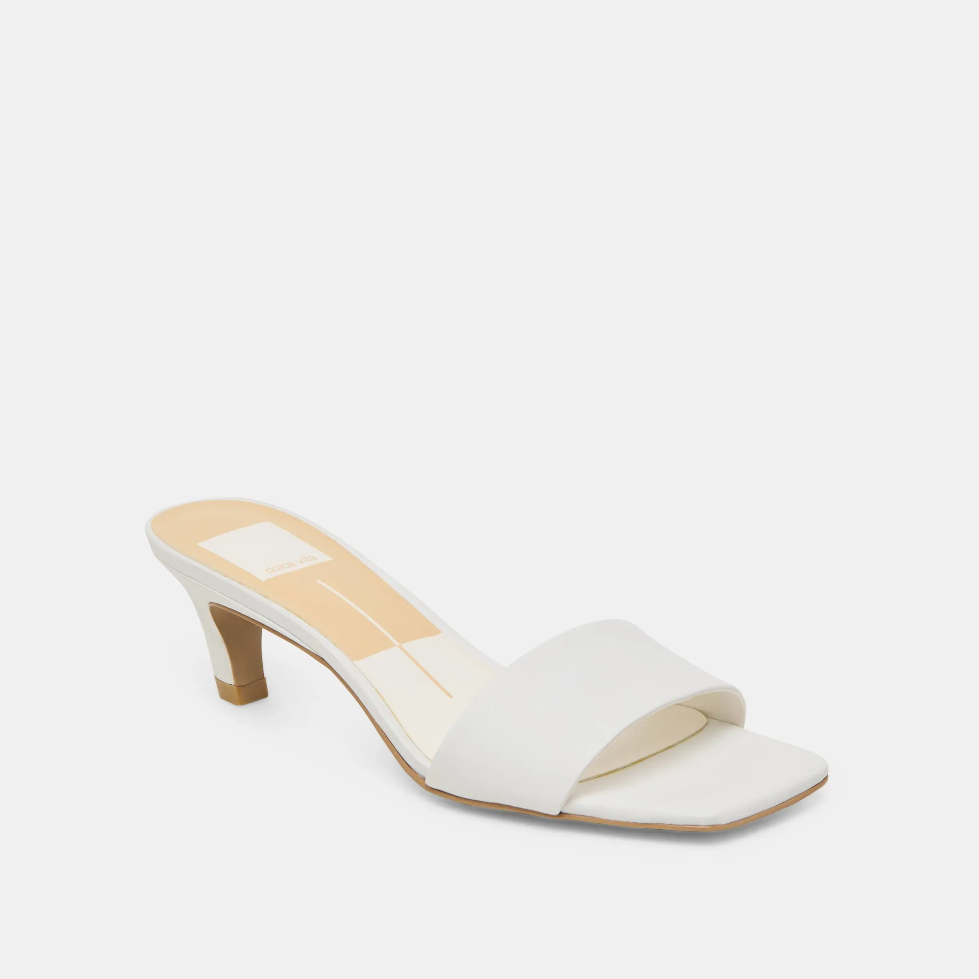 REXA TALONS VÉRITABLE CUIR BLANC