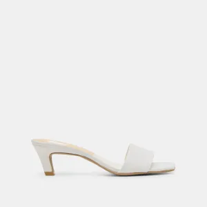 REXA TALONS VÉRITABLE CUIR BLANC