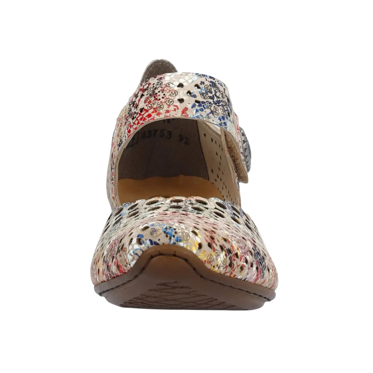 Rieker Femme 43753-91 Beige Multicolore Cuir