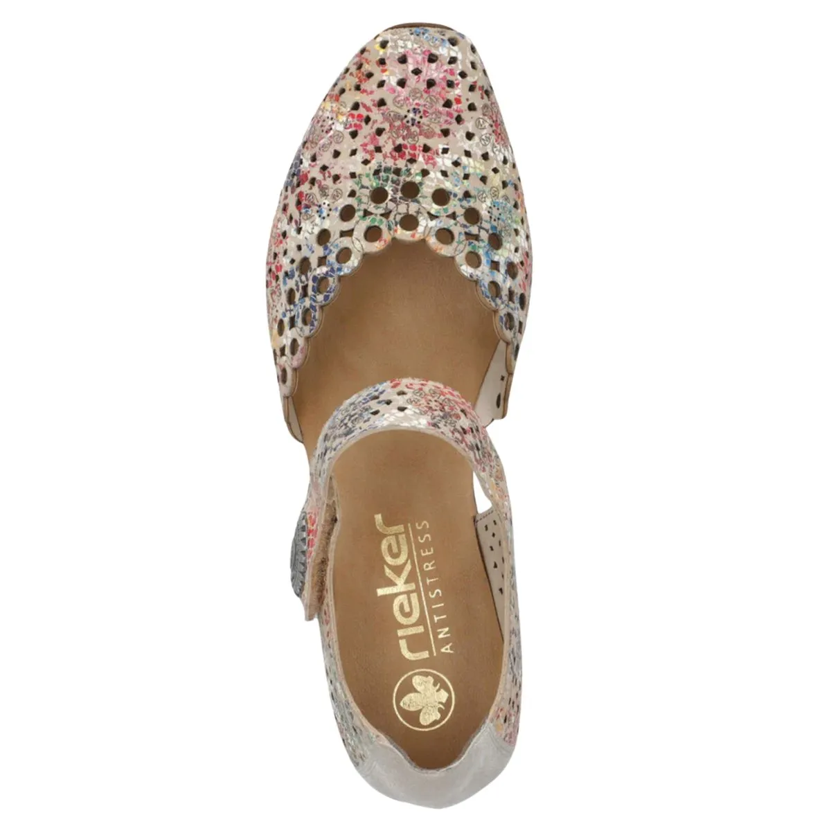 Rieker Femme 43753-91 Beige Multicolore Cuir