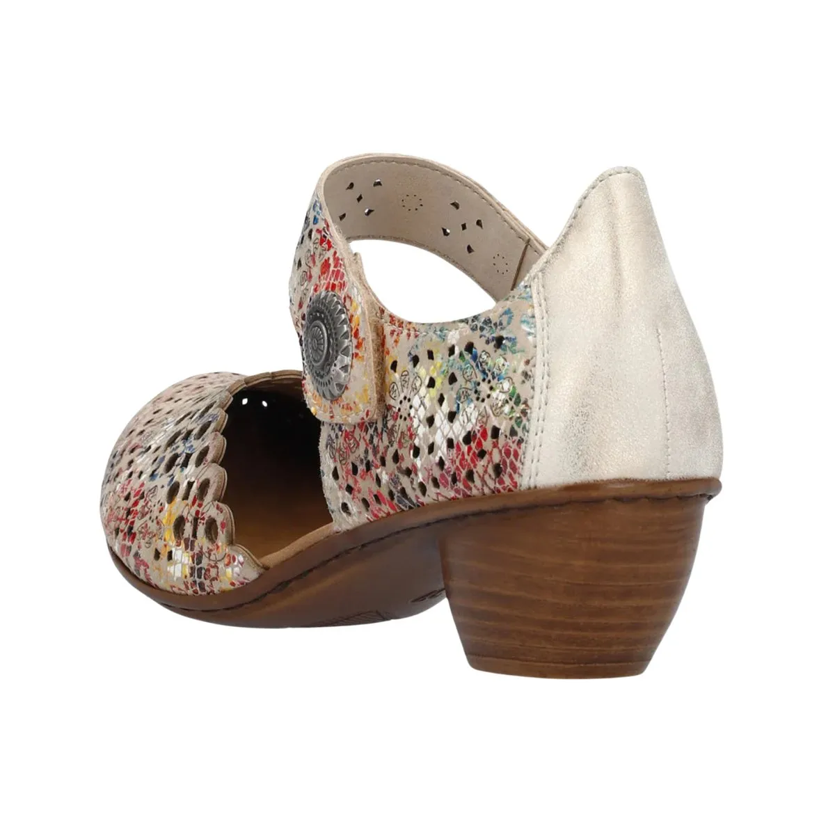 Rieker Femme 43753-91 Beige Multicolore Cuir