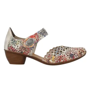 Rieker Femme 43753-91 Beige Multicolore Cuir