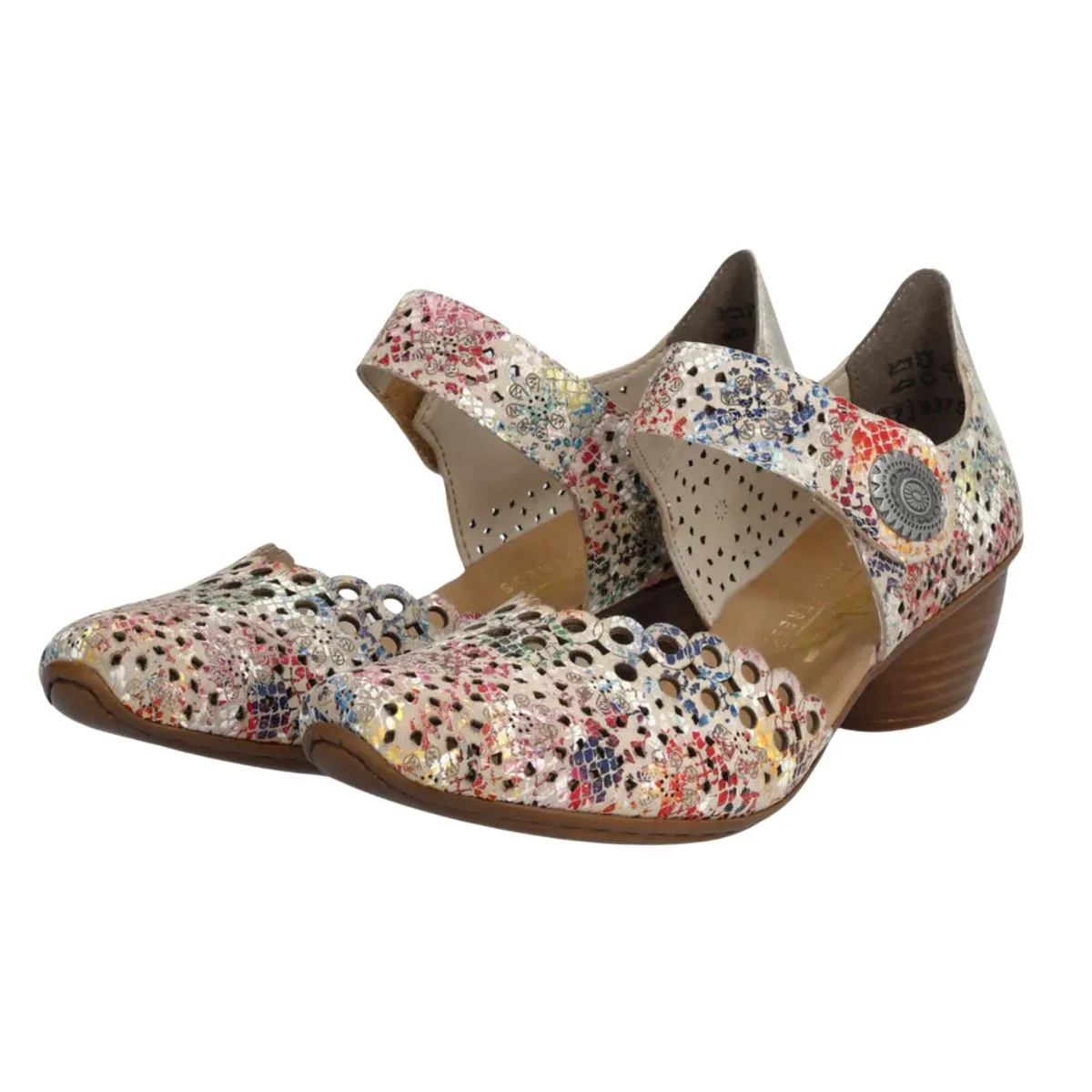 Rieker Femme 43753-91 Beige Multicolore Cuir