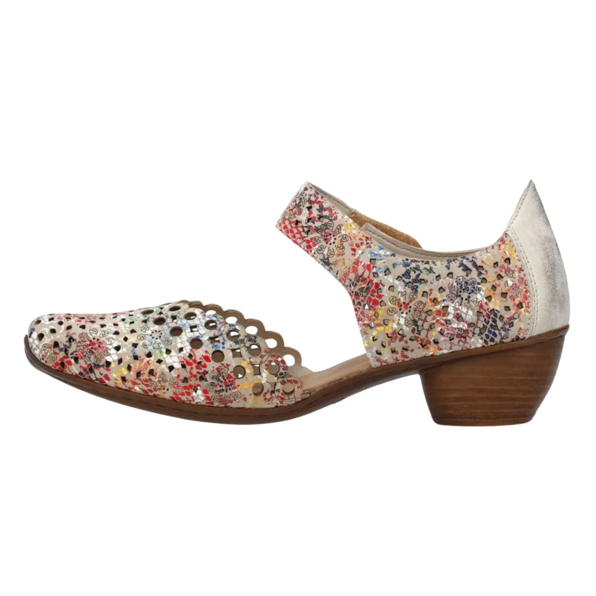 Rieker Femme 43753-91 Beige Multicolore Cuir