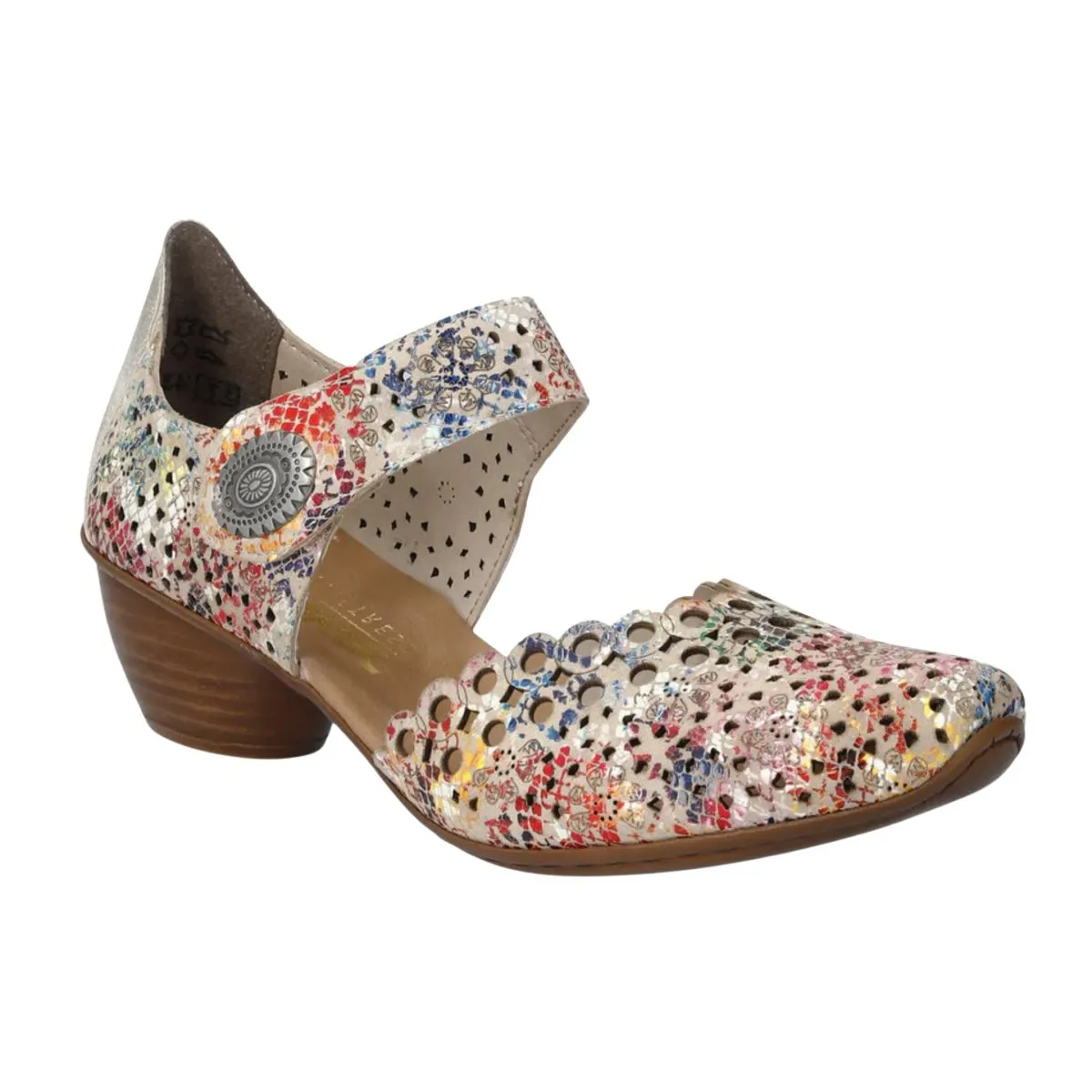 Rieker Femme 43753-91 Beige Multicolore Cuir