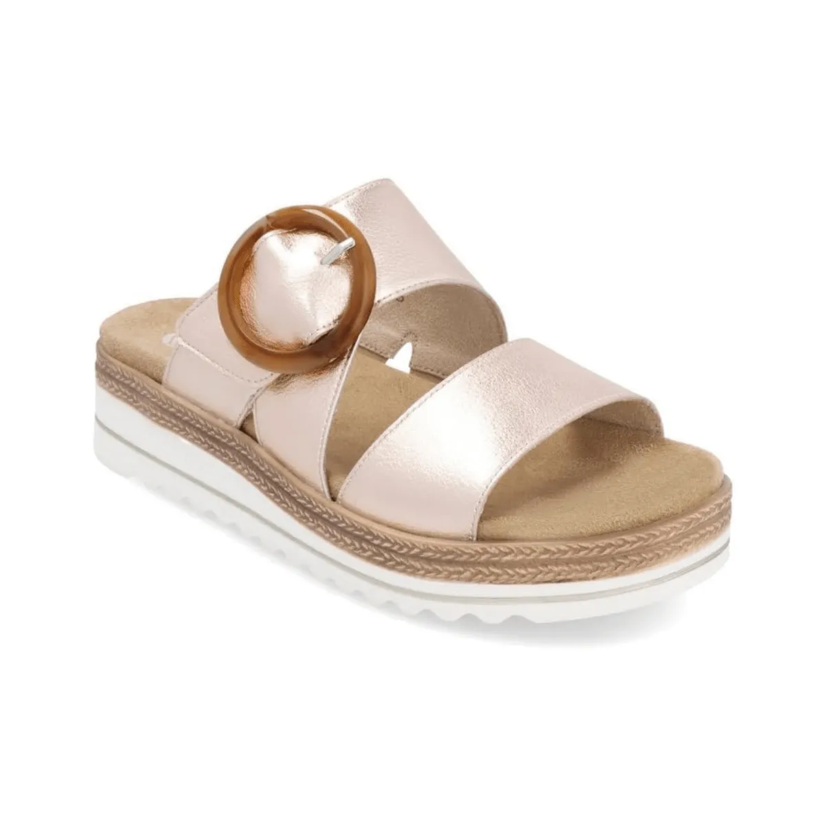 Rieker Femme D0Q51-90 Jocelyn Cuir Cuivré