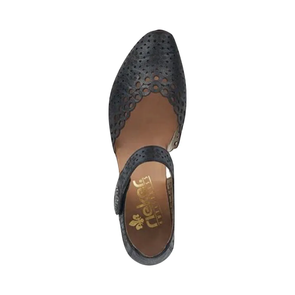 Rieker Femme Mirjam 53 Escarpins Mary Jane à Talons en Noir